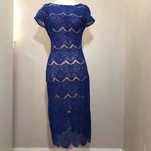 Sophisticated Blue Lace Dresss